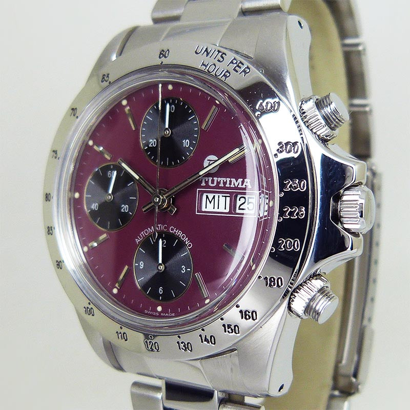 チュチマ グラスヒュッテ クロノグラフ793 バルジュー7750 - 腕時計 