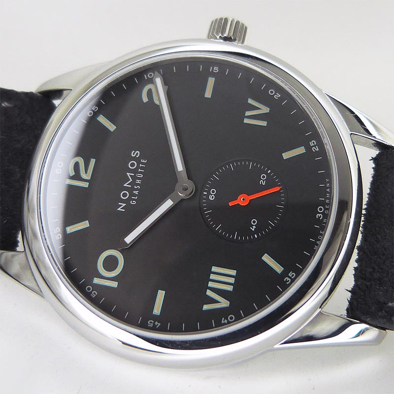 中古美品ノモス【NOMOS】 CL1A1BL238CP クラブ38 キャンパスナイト 手巻