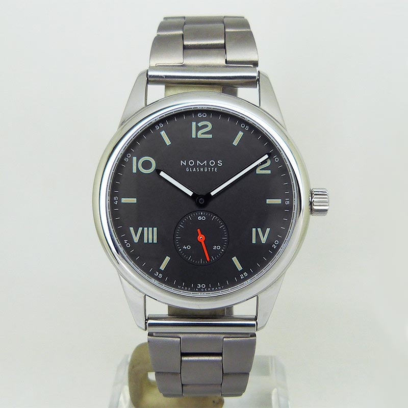 中古美品ノモス【NOMOS】 CL1A1BL238CP クラブ38 キャンパスナイト 手巻