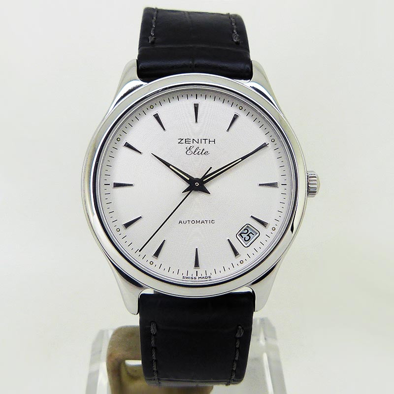 中古美品ゼニス【ZENITH】 90/01 0040 670 エリート オートマティック シルバー OH済