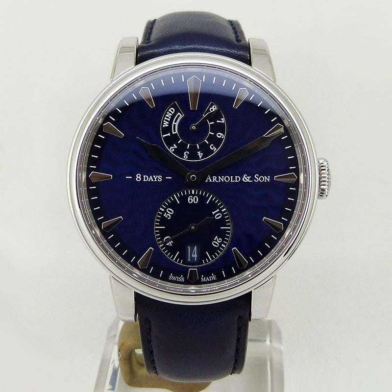 中古美品アーノルド&サン【ARNOLD＆SON】 1EDAS.U01A.D136A ロイヤル コレクション エイト-デイ ロイヤル ネイビー 手巻