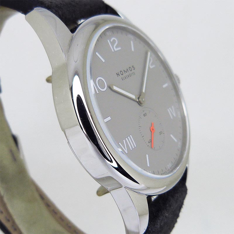 中古美品ノモス【NOMOS】 CL1A1AG138CP クラブ キャンパス 38 アブソルート グレー 手巻