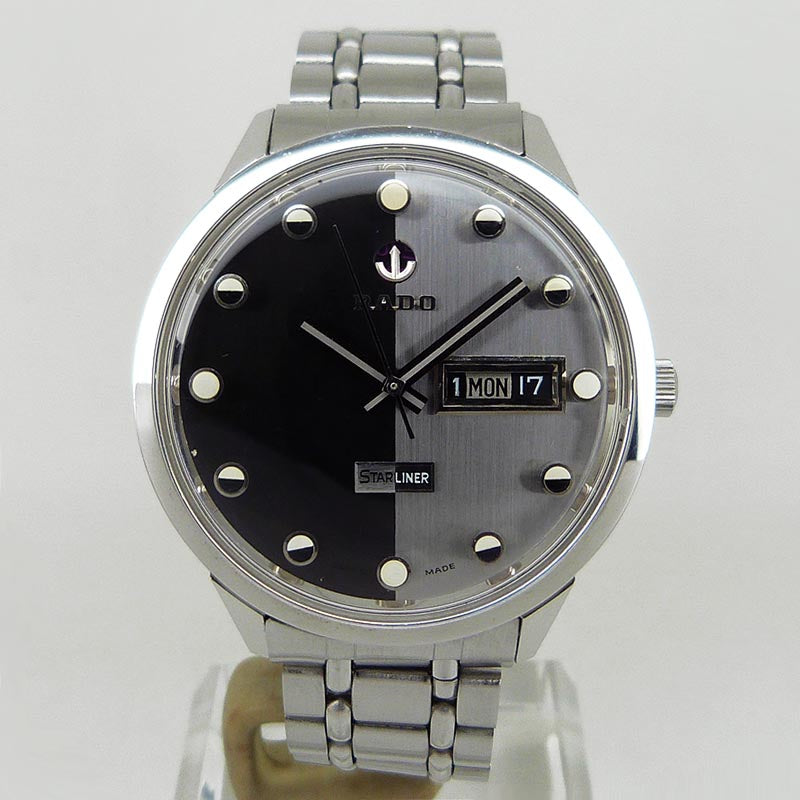 中古ラドー【RADO】 11780-1 スターライナー デイマスター オートマティック シルバー×ブラック アンティーク