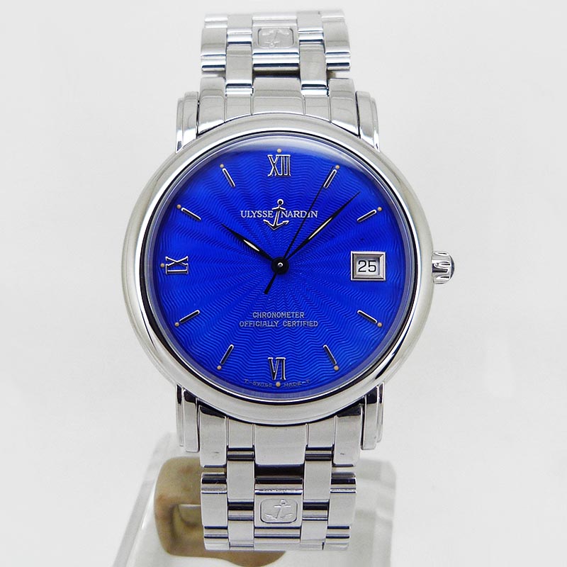 中古ユリスナルダン【ULYSSE NARDIN】 133-77-9 サンマルコ クロノメーター ブルー OH済