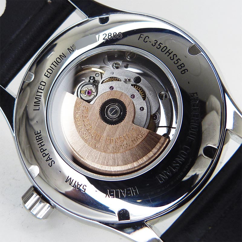 中古美品フレデリック・コンスタント【FREDERIQUE CONSTANT】 FC-350HS5B6 ヴィンテージ ラリー ヒーリー GMT  オートマティック シルバー 世界限定2888本