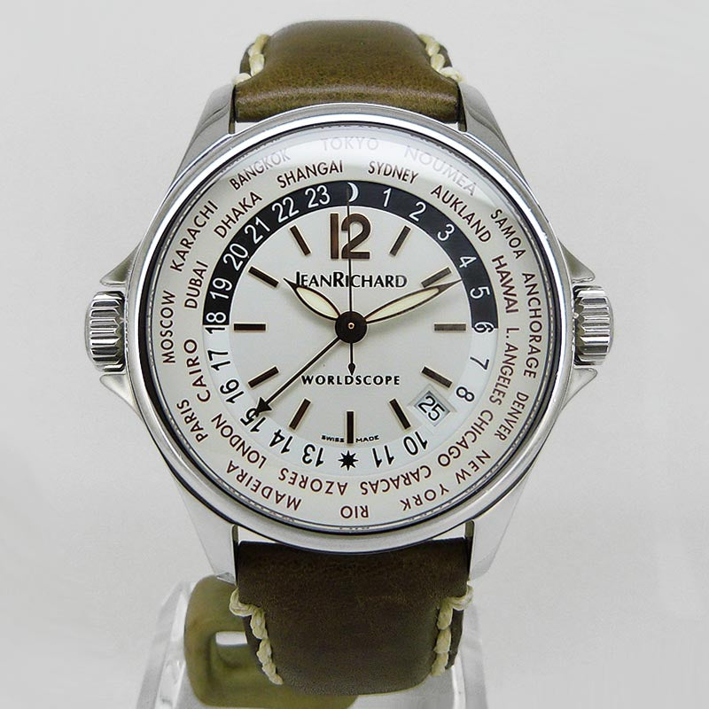 中古ジャンリシャール【JEANRICHARD】 55122 ワールドスコープ GMT オートマティック