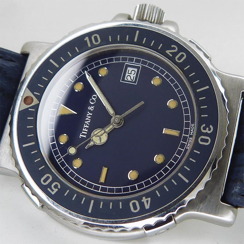 中古ティファニー【TIFFANY＆Co.】 M0710 ダイバー ブルー メンズ QZ