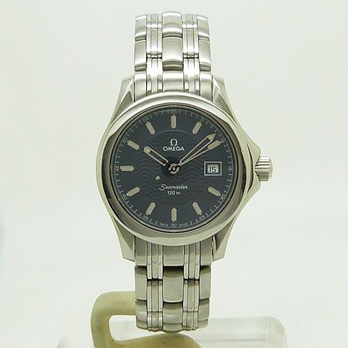 中古美品オメガ【OMEGA】 2571.81 シーマスター120 ブルー レディース QZ – PLUS ONE