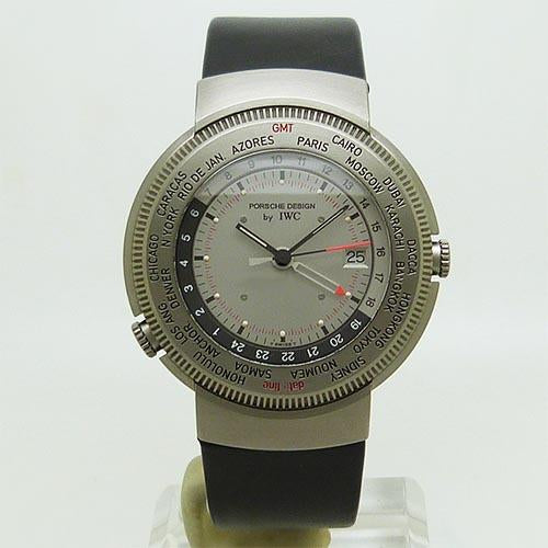 中古美品IWC ポルシェデザインbyIWC ワールドタイム アラーム チタン QZ