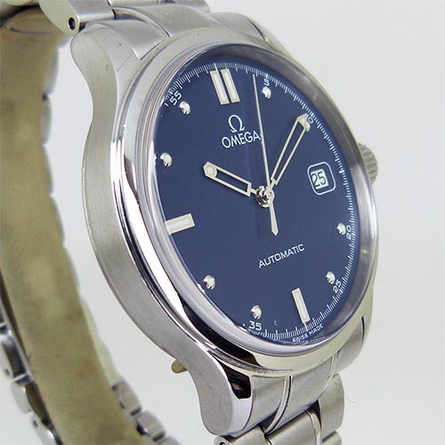 中古オメガ【OMEGA】 5203.80 クラシック デイト オートマティック ブルー