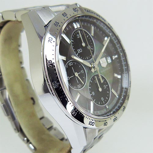 中古タグホイヤー【TAG HEUER】 CV201P.BA0794 カレラ タキメータークロノグラフ ブラックシェル – PLUS ONE